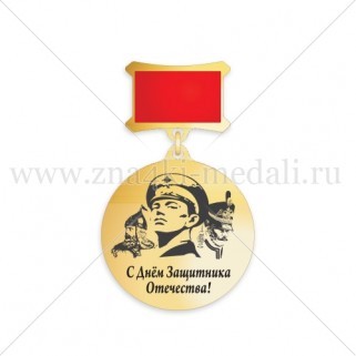 Медаль на колодке "С Днем Защитника Отечества"