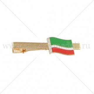 Зажим для галстука с флагом Чеченской республики