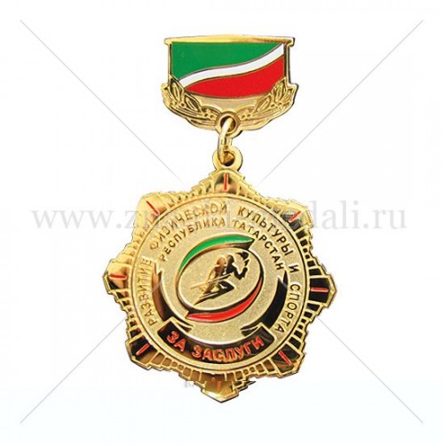 Медаль на колодке «За заслуги в развитии физической культуры и спорта Республики Татарстан»